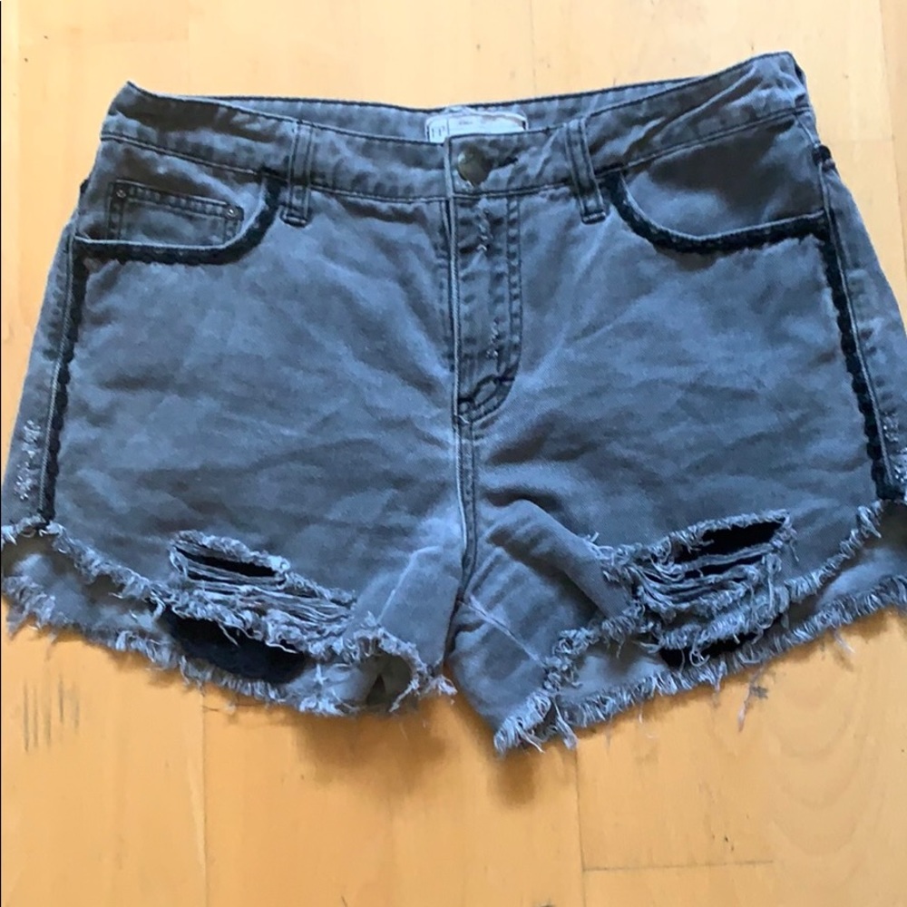 grey free people denim cutoffs